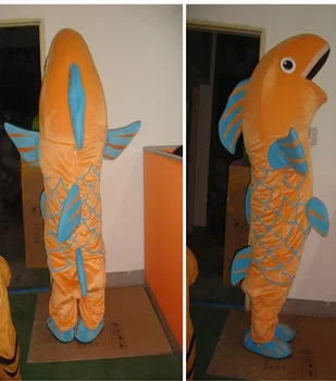 Талисман Костюм на риба Шаран Откриването на рекламни костюми добре дошли на карнавал на Хелоуин, Коледа, Великден Размер за възрастни