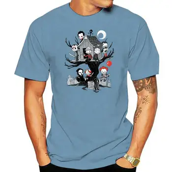 Тениска Horror Park Halloween Horror Майкъл Майърс, Тениска Jason Фреди It Chucky, Тениска Голям размер