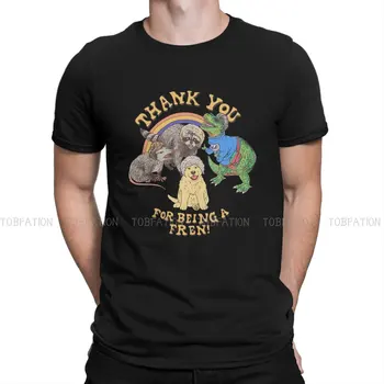 Тениска Thank You Fren с кръгло деколте и снимка на животното миеща мечка от чист памук Класическа Мъжка тениска облекло Модерен кожен Гореща разпродажба