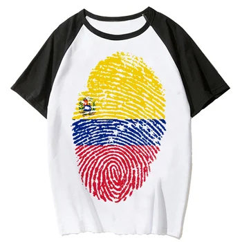 Тениска Venezuela дамски забавна тениска Y2K за момичета дизайнерски дрехи 2000-те години