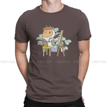 Тениска с изображение на художника Bubu Pig, Върхове Гвинейском стил, Удобна тениска За мъже, Къс ръкав, Специален подарък облекло