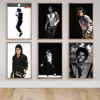 трилър на Майкъл Джексън, Певец Плакат Отпечатва Стенно Изкуство Платно Живопис Плакат За Съвременната Семейния Хол Домашен интериор