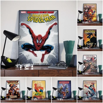 Филми на Disney Marvel, Снимки супергерои, Hulk, spider-Man, модерно изкуство, Начало Декор на стените, Хол, Качествени Постери върху платно