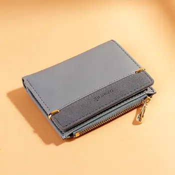 Цветна модерна чанта за кредитни карти, титуляр на няколко карти, мини-болт, Дамски портфейл за монети в корейски стил, дамски портфейл, портфейл с цип