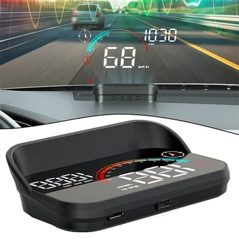 Централният дисплей на автомобила M22 Скорост об/мин КМ/ч HUD GPS за измерване на Скоростта Прожекционен екран на Таблото, с аларма за превишаване на скоростта на одометре за всички автомобили