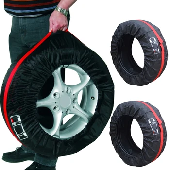 Чанти за съхранение на гуми, Калъф за автомобилни резервни гуми, Аксесоари за автомобилни гуми, Полиестер S/L, Защита на колелата на автомобила